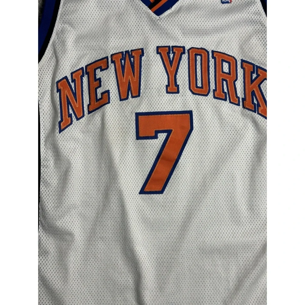 Adidas New York Knicks Channing Frye Jersey 44 Rare White Authentic Y2K Vintage